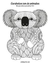 Book Cover for Garabatos Zen De Animales Libro Para Colorear Para Adultos 1 & 2 by Nick Snels