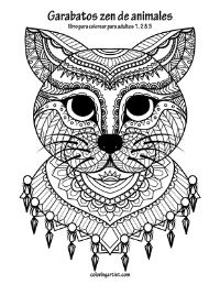 Book Cover for Garabatos Zen De Animales Libro Para Colorear Para Adultos 1, 2 & 3 by Nick Snels