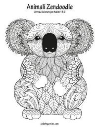 Book Cover for Animali Zendoodle Libro Da Colorare Per Adulti 1 & 2 by Nick Snels