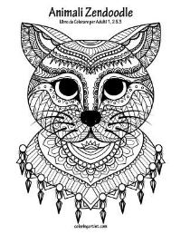 Book Cover for Animali Zendoodle Libro Da Colorare Per Adulti 1, 2 & 3 by Nick Snels