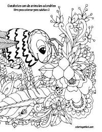 Book Cover for Garabatos Zen De Animales Adorables Libro Para Colorear Para Adultos 2 by Nick Snels