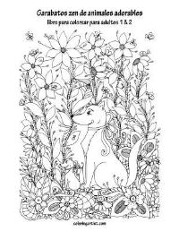 Book Cover for Garabatos Zen De Animales Adorables Libro Para Colorear Para Adultos 1 & 2 by Nick Snels