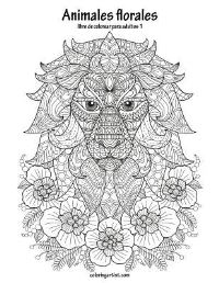 Book Cover for Animales Florales Libro Para Colorear Para Adultos 1 by Nick Snels