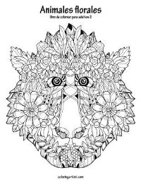 Book Cover for Animales Florales Libro Para Colorear Para Adultos 2 by Nick Snels