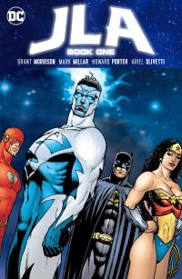 Book Cover for JLA. Book One by Grant Morrison, Mark Millar, Howard Porter, Ariel Olivetti