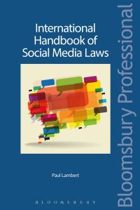 Book Cover for International Handbook of Social Media Laws by Paul Lambert