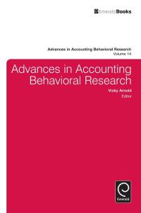Book Cover for Advances in Accounting Behavioral Research. Volume 14 by Vicky Arnold