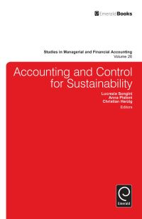 Book Cover for Accounting and Control for Sustainability by Lucrezia Songini, Anna Pistoni, Christian Herzig