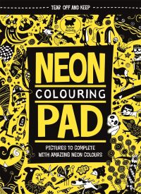 Book Cover for The Neon Colouring Pad by Julian Mosedale