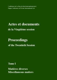 Book Cover for Actes Et Documents De La Vingtième Session / Proceedings of the Twentieth Session by Hague Conference on Private International Law