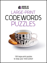 Book Cover for Large-Print Codeword Puzzles by House of Puzzles