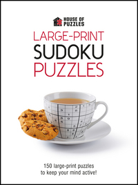 Book Cover for Large-Print Sudoku Puzzles by House of Puzzles