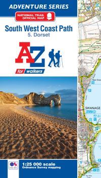 Book Cover for South West Coast Path Dorset National Trail Official Map Dorset by AZ Maps