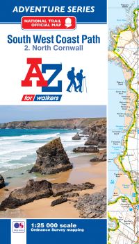 Book Cover for South West Coast Path National Trail Official Map North Cornwall by AZ Maps