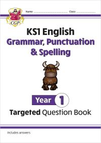 Book Cover for KS1 English Year 1 Grammar, Punctuation & Spelling Targeted Question Book (With Answers) by CGP Books