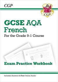 Book Cover for GCSE French AQA Exam Practice Workbook by CGP Books