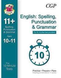 Book Cover for 10-Minute Tests for 11+ English by CGP Books