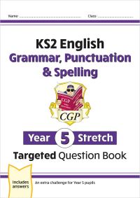 Book Cover for KS2 English Year 5 Stretch Grammar, Punctuation & Spelling Targeted Question Book (w/Answers) by CGP Books