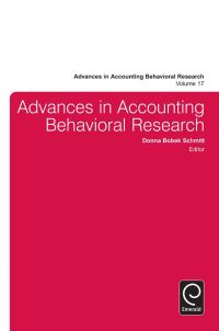 Book Cover for Advances in Accounting Behavioral Research. Volume 17 by Donna Bobek Schmitt
