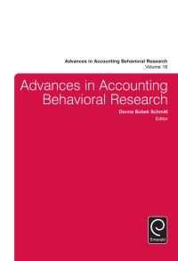 Book Cover for Advances in Accounting Behavioral Research. Volume 18 by Donna Bobek Schmitt
