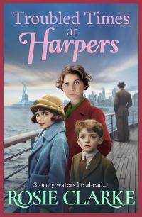 Book Cover for Troubled Times at Harpers by Rosie Clarke