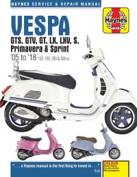 Book Cover for Vespa GTS, GTV, GT, LX, LXV, S, Primavera & Sprint (05 - 18) by Haynes Publishing
