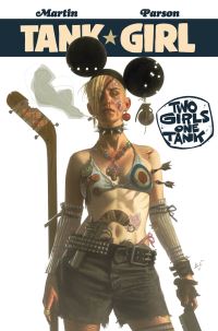 Book Cover for Tank Girl. Two Girls One Tank by Alan C Martin