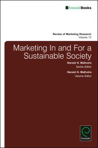 Book Cover for Marketing in and for a Sustainable Society by Naresh K Malhotra