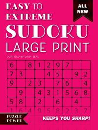 Book Cover for Easy to Extreme Sudoku Large Print (Pink) by Daisy Seal