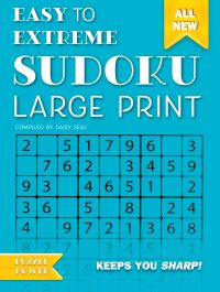 Book Cover for Easy to Extreme Sudoku Large Print (Blue) by Daisy Seal