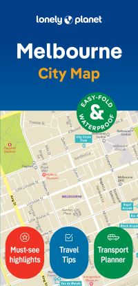 Book Cover for Lonely Planet Melbourne City Map by Lonely Planet