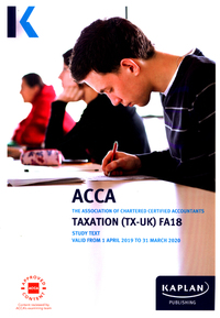 Book Cover for Taxation (TX-UK) Study Text by Association of Chartered Certified Accountants Great Britain