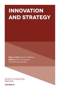 Book Cover for Innovation and Strategy by Satish Jayachandran, Rajan Varadarajan