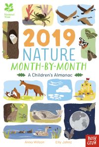 Book Cover for 2019 Nature Month-by-Month by Anna Wilson, National Trust Great Britain