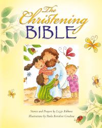 Book Cover for The Christening Bible (Yellow) by Lizzie Ribbons, Paola Bertolini Illus Grudina