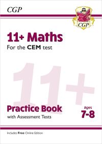Book Cover for 11+ CEM Maths Practice Book & Assessment Tests - Ages 7-8 (With Online Edition) by CGP Books
