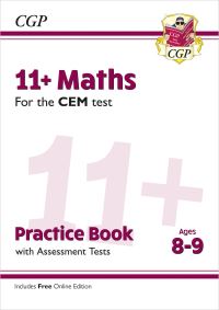 Book Cover for 11+ CEM Maths Practice Book & Assessment Tests - Ages 8-9 (With Online Edition) by CGP Books
