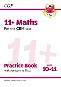 Book Cover for 11+ CEM Maths Practice Book & Assessment Tests - Ages 10-11 (With Online Edition) by CGP Books
