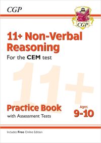 Book Cover for 11+ CEM Non-Verbal Reasoning Practice Book & Assessment Tests - Ages 9-10 (With Online Edition) by CGP Books