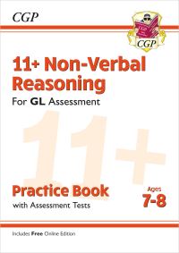 Book Cover for 11+ GL Non-Verbal Reasoning Practice Book & Assessment Tests - Ages 7-8 (With Online Edition) by CGP Books