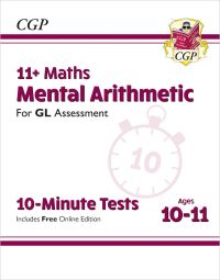 Book Cover for 11+ GL 10-Minute Tests by CGP Books