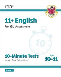 Book Cover for 11+ GL 10-Minute Tests by CGP Books