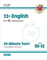 Book Cover for 11+ GL 10-Minute Tests by CGP Books