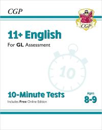 Book Cover for 11+ GL 10-Minute Tests by CGP Books