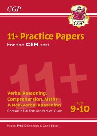 Book Cover for 11+ CEM Practice Papers - Ages 9-10 (With Parents' Guide & Online Edition) by CGP Books
