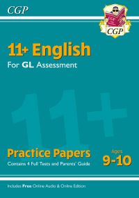Book Cover for 11+ GL English Practice Papers - Ages 9-10 (With Parents' Guide & Online Edition) by CGP Books