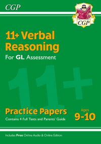 Book Cover for 11+ GL Verbal Reasoning Practice Papers - Ages 9-10 (With Parents' Guide & Online Edition) by CGP Books