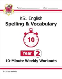 Book Cover for KS1 Year 2 English 10-Minute Weekly Workouts by CGP Books