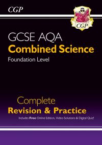Book Cover for GCSE Combined Science AQA Foundation Complete Revision & Practice W/ Online Ed, Videos & Quizzes by CGP Books
