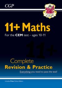 Book Cover for 11+ CEM Maths Complete Revision and Practice - Ages 10-11 (With Online Edition) by CGP Books
